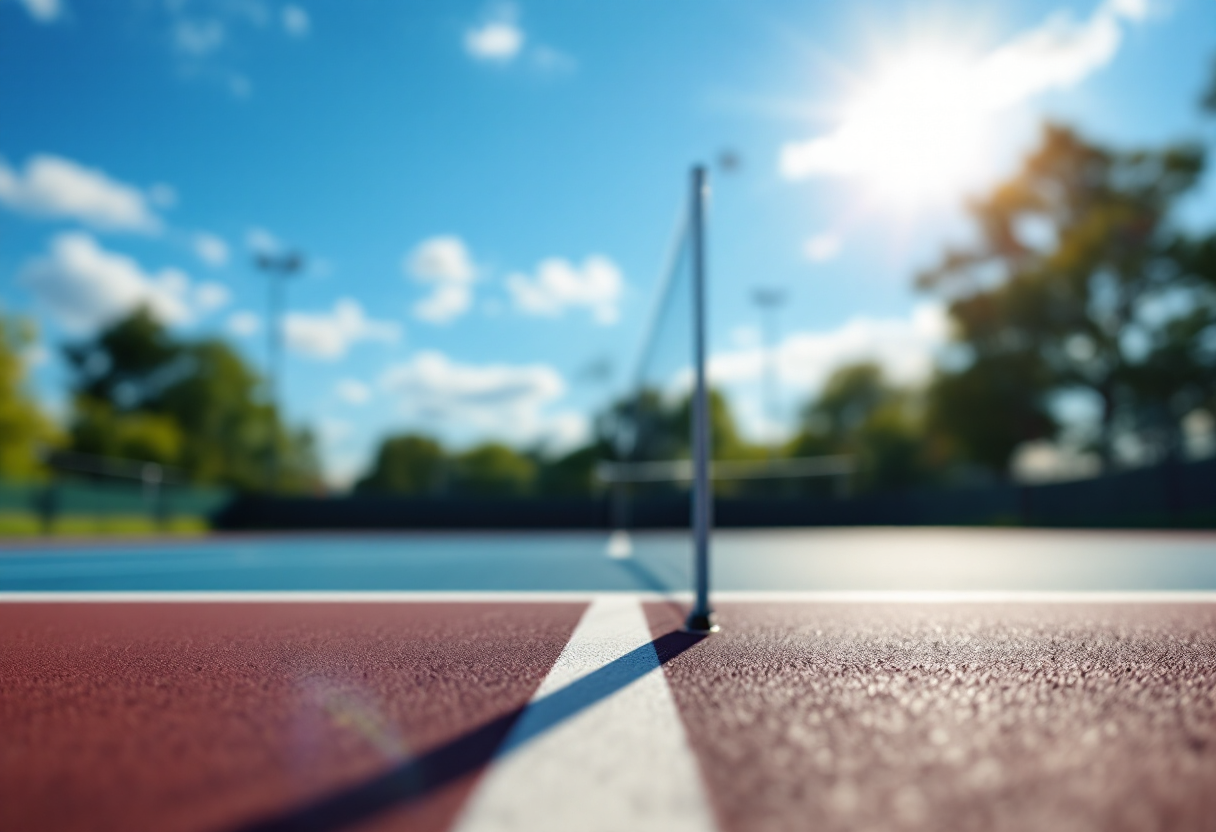 Giovani tennisti in azione durante il torneo internazionale