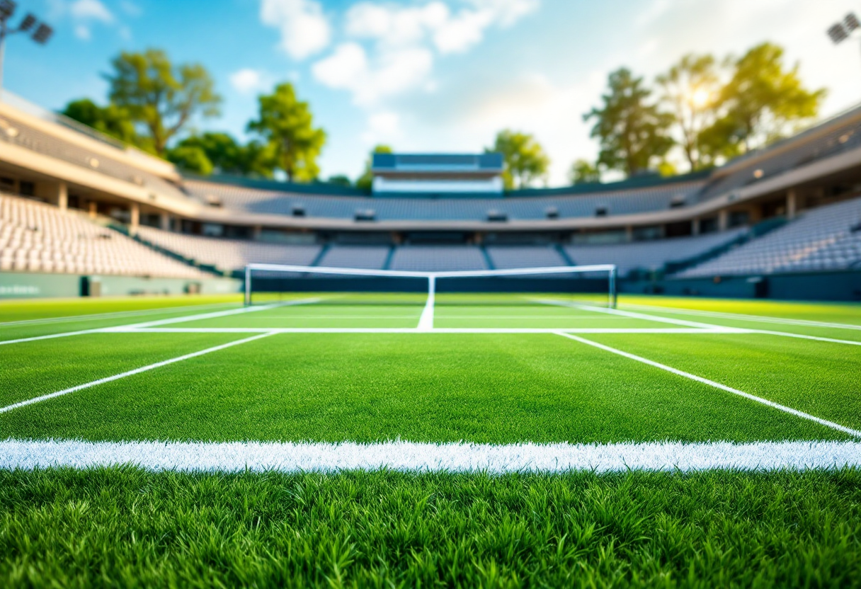 Giocatori di tennis in azione al torneo di Indian Wells