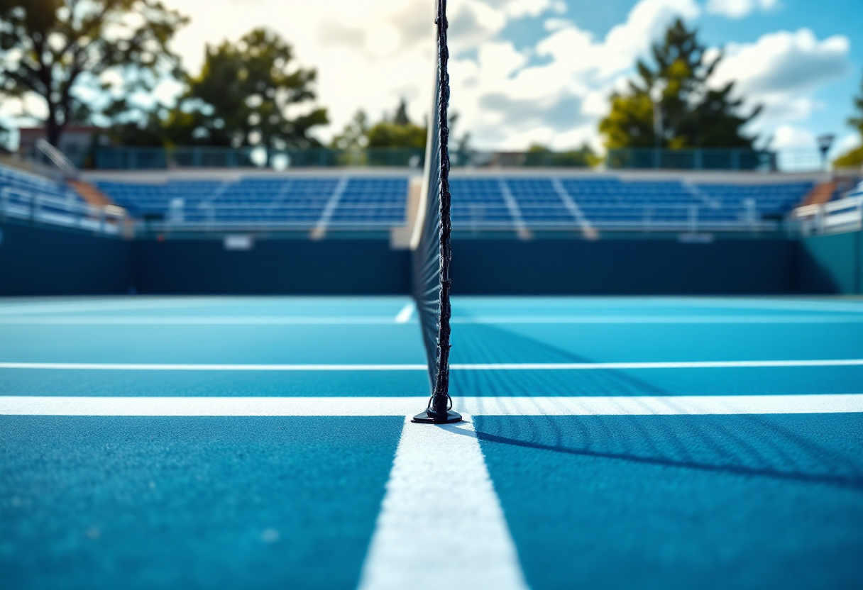 Giocatori in azione al torneo di tennis di Monte Carlo