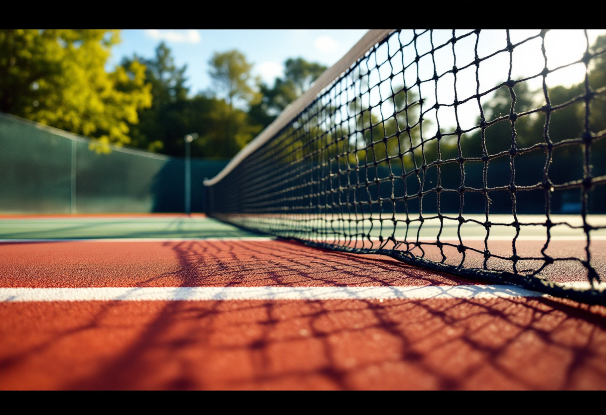 Giocatori di tennis in azione durante il torneo in Turchia